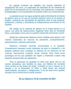 Manifiesto La Cabrera 25N I