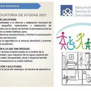 Ayudas Hogar Sin Barreras - Mancomunidad de Servicios Sociales Sierra Norte de Madrid