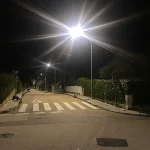 Fotografía nocturna nuevo alumbrado en La Cabrera