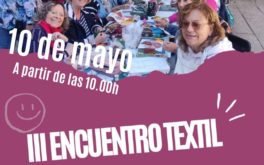 Cartel del III Encuentro Textil de Mikrama en La Cabrera