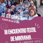 Cartel del III Encuentro Textil de Mikrama en La Cabrera
