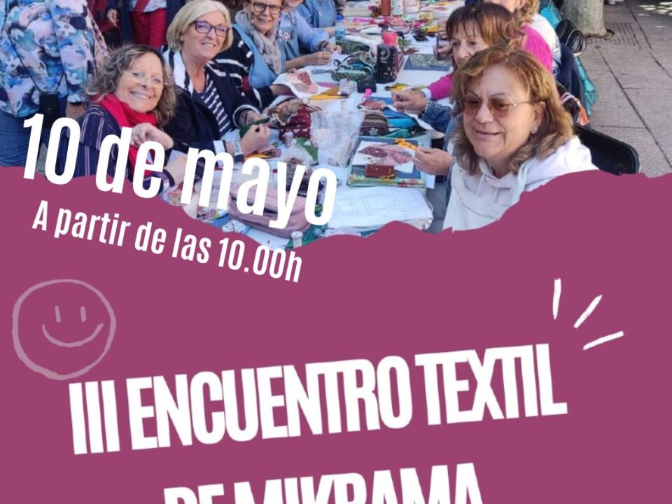 Cartel del III Encuentro Textil de Mikrama en La Cabrera