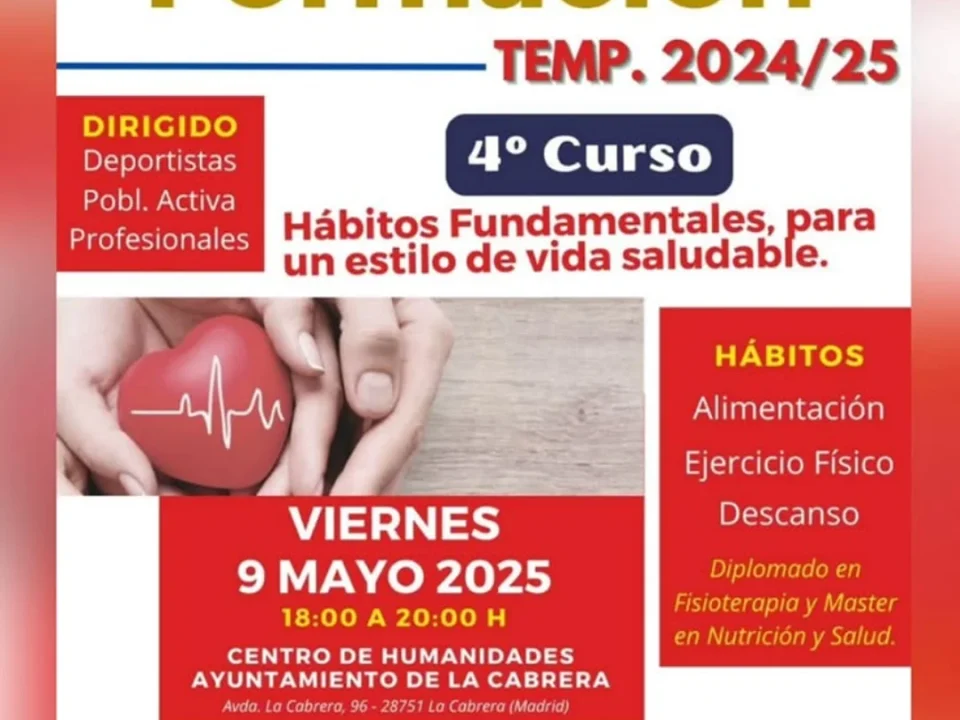 Cartel formación Adeni en Hábitos Fundamentales para un estilo de vida saludable