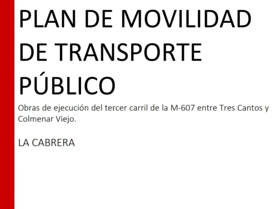 Cartel Plan de Movilidad de Transporte Público