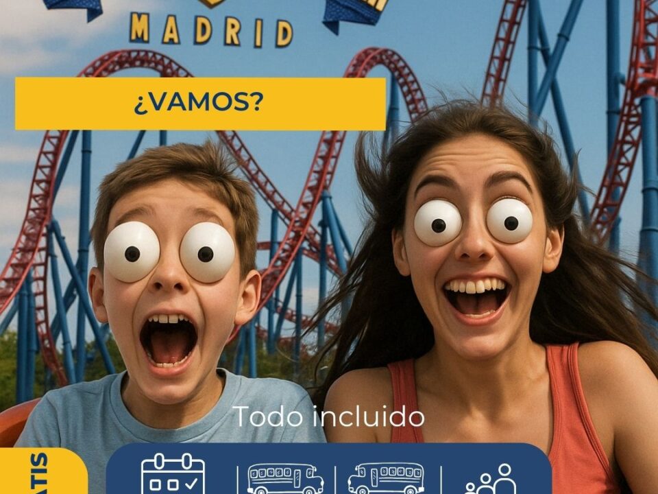Cartel excursión al parque Warner