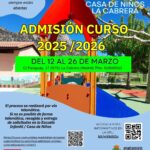 Cartel admisión escuela infantil 2025-2026