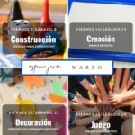 Cartel actividades espacio joven en marzo