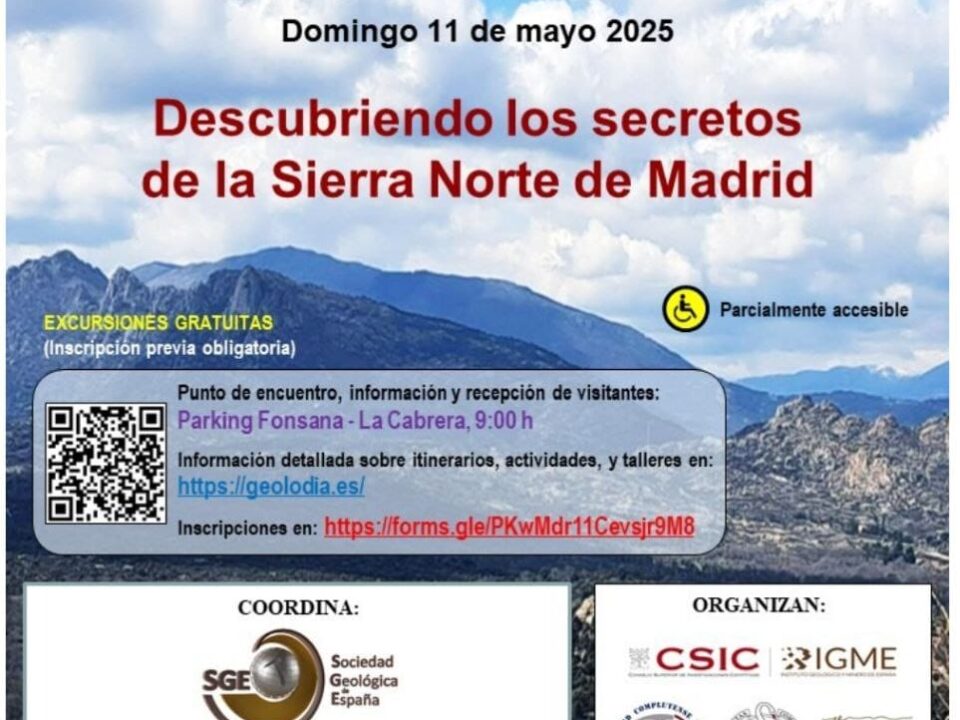 Geología 25 cartel excursión por la Sierra Norte de Madrid