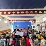 CEIP Pico de la Miel durante la elección de los elementos del parque de la avenida