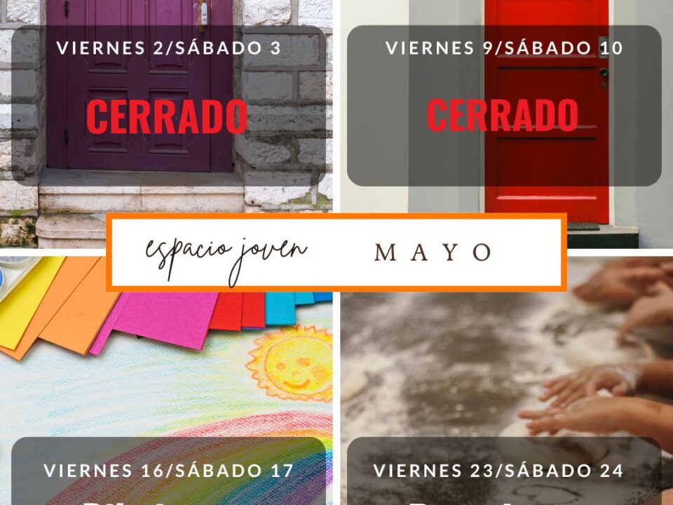 Cartel Actividades Espacio Joven Mayo 2025