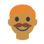 Cara de un hombre con bigote