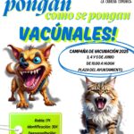 Cartel campaña de vacunación de animales 2025