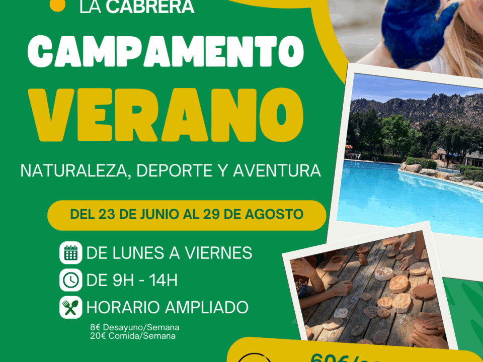 Cartel Campamento de Verano en La Cabrera