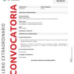 Convocatoria pleno extraordinario 11 de junio de 2025